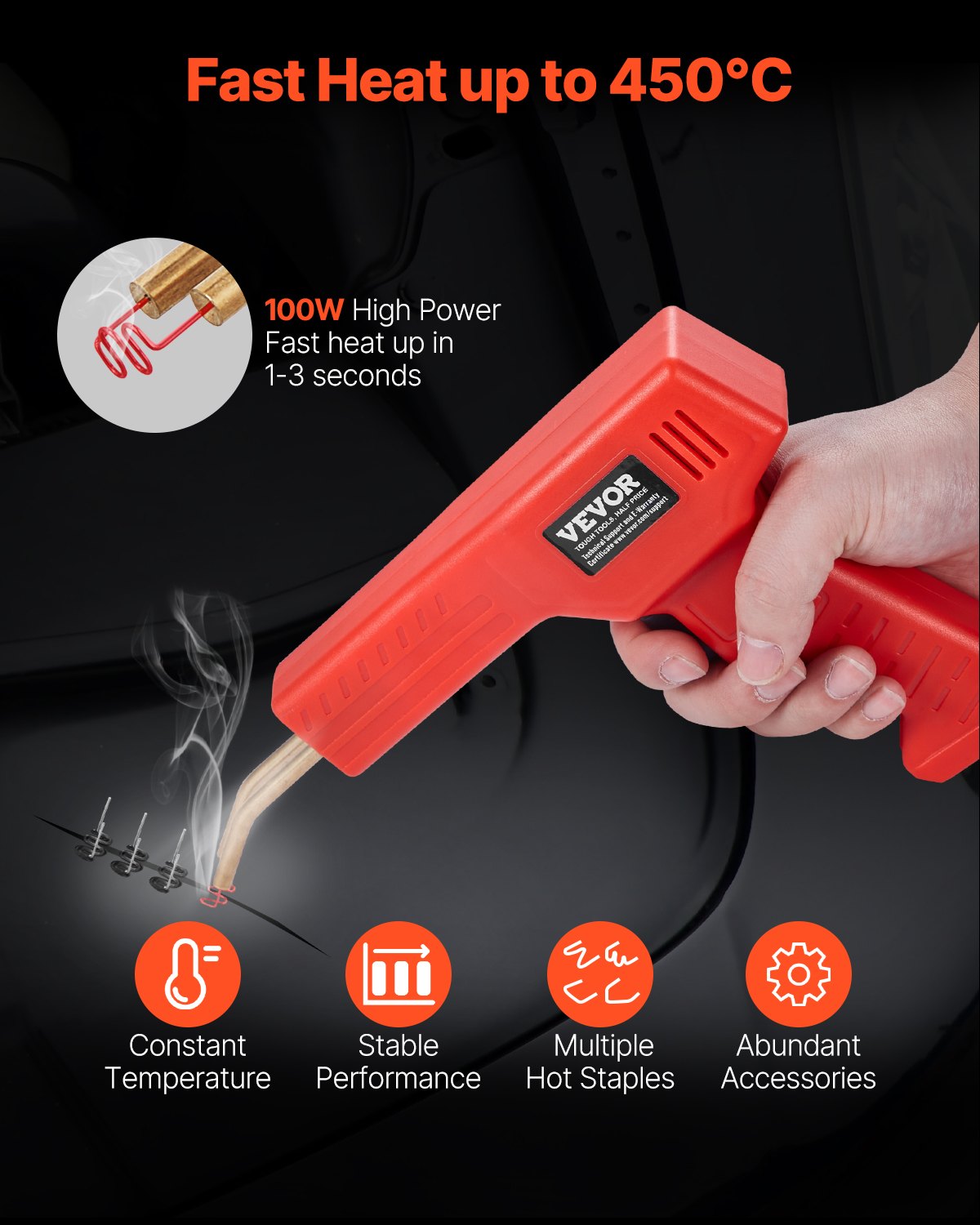 Vevor Plastic Welder Kit – 100W HeatFix Repair Tool